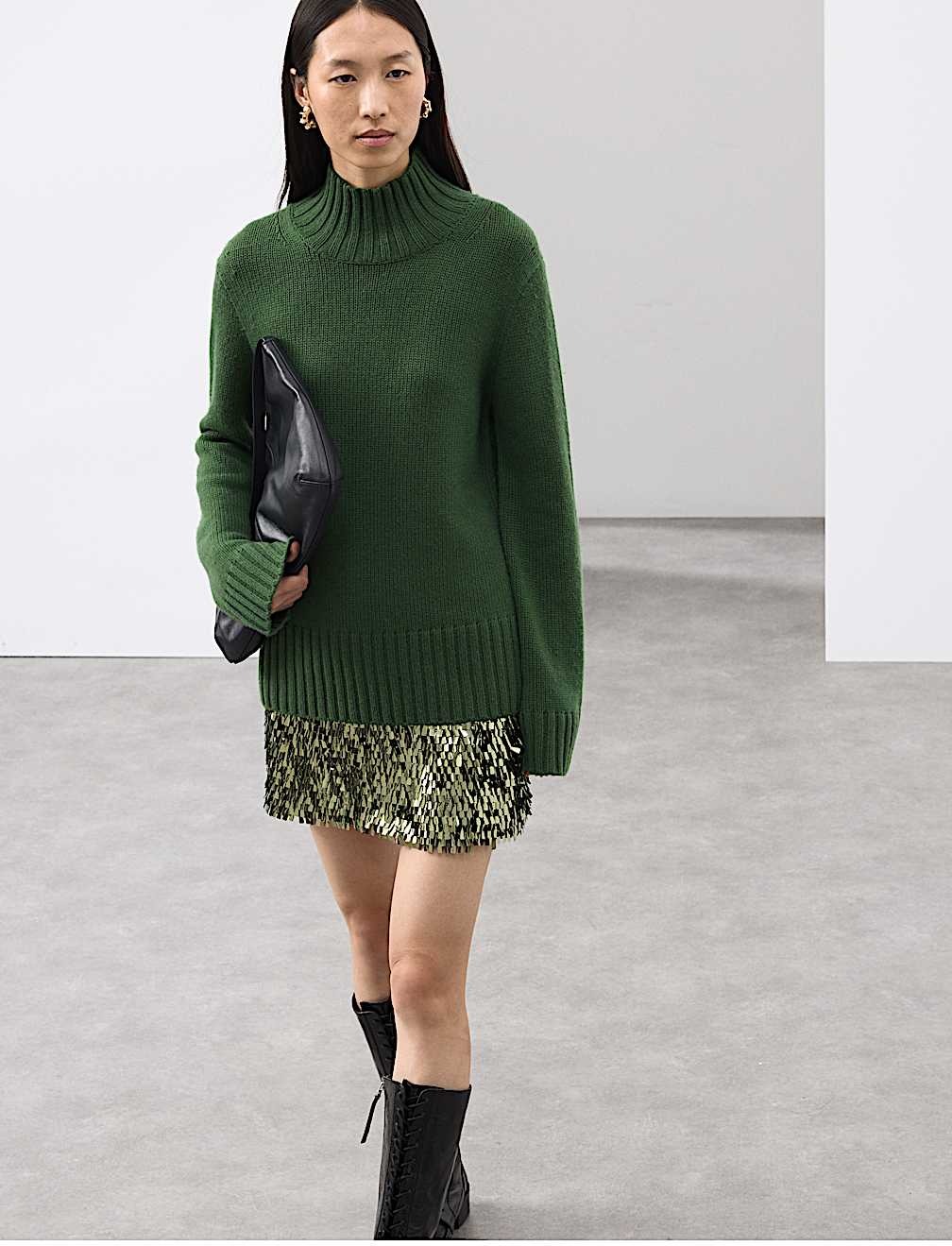 Sequin Mini A-Line Skirt