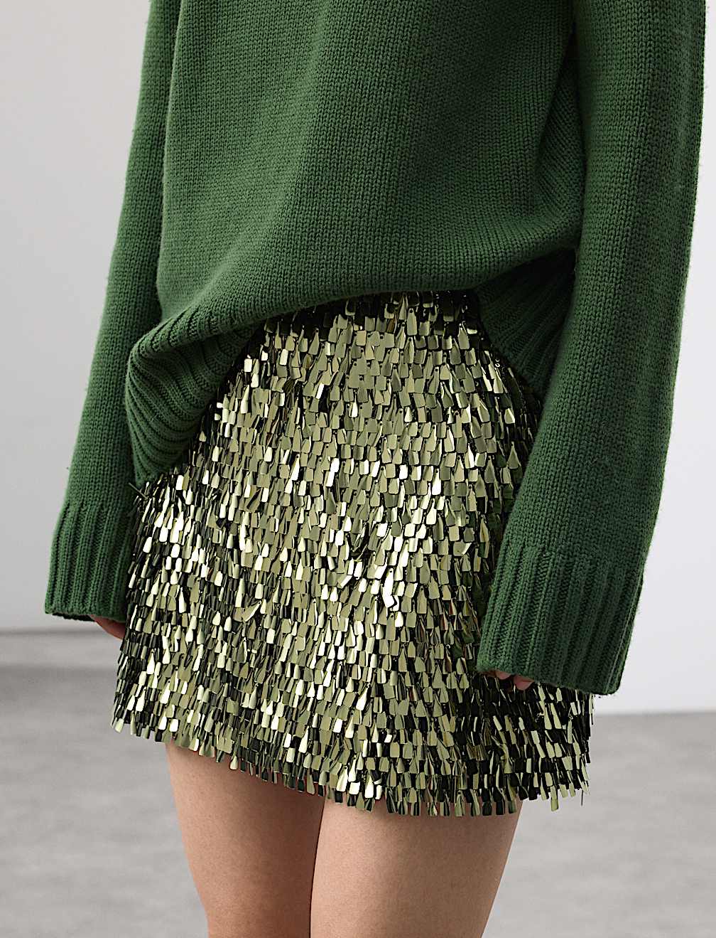 Sequin Mini A-Line Skirt
