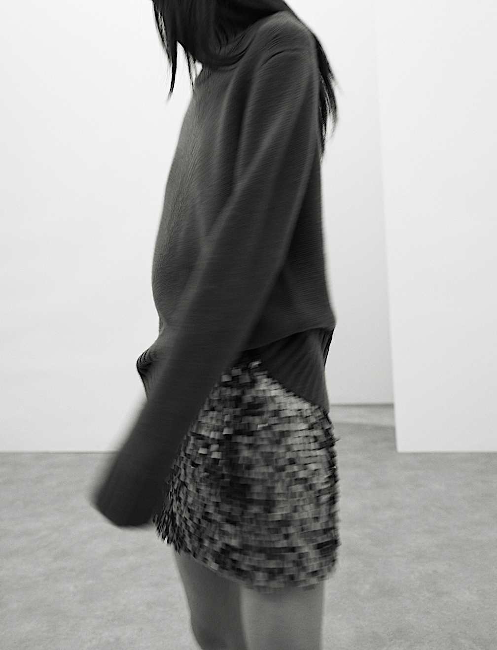 Sequin Mini A-Line Skirt