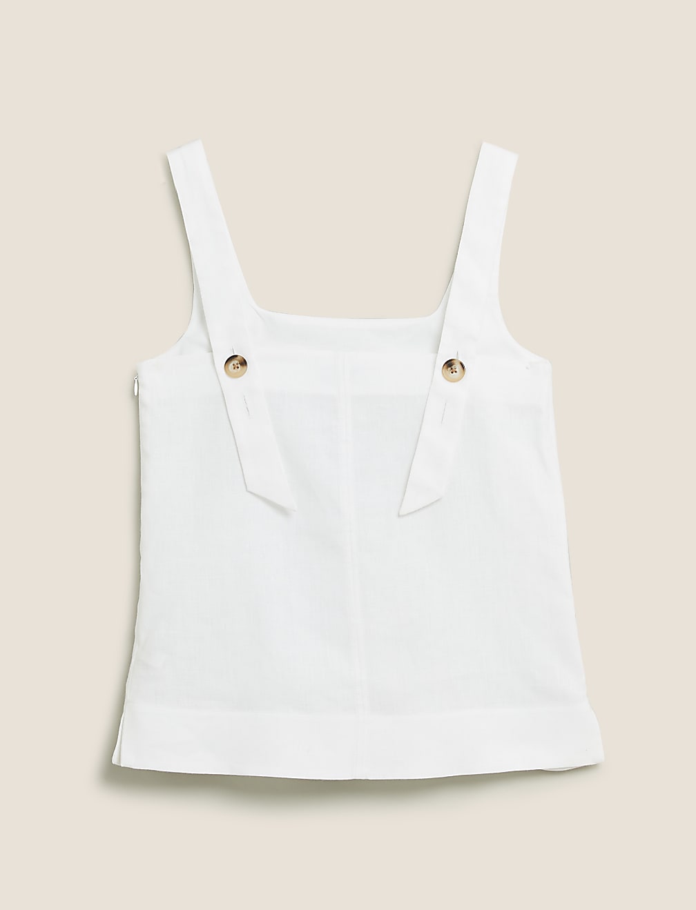 Irish Linen Button Detail Cami Top