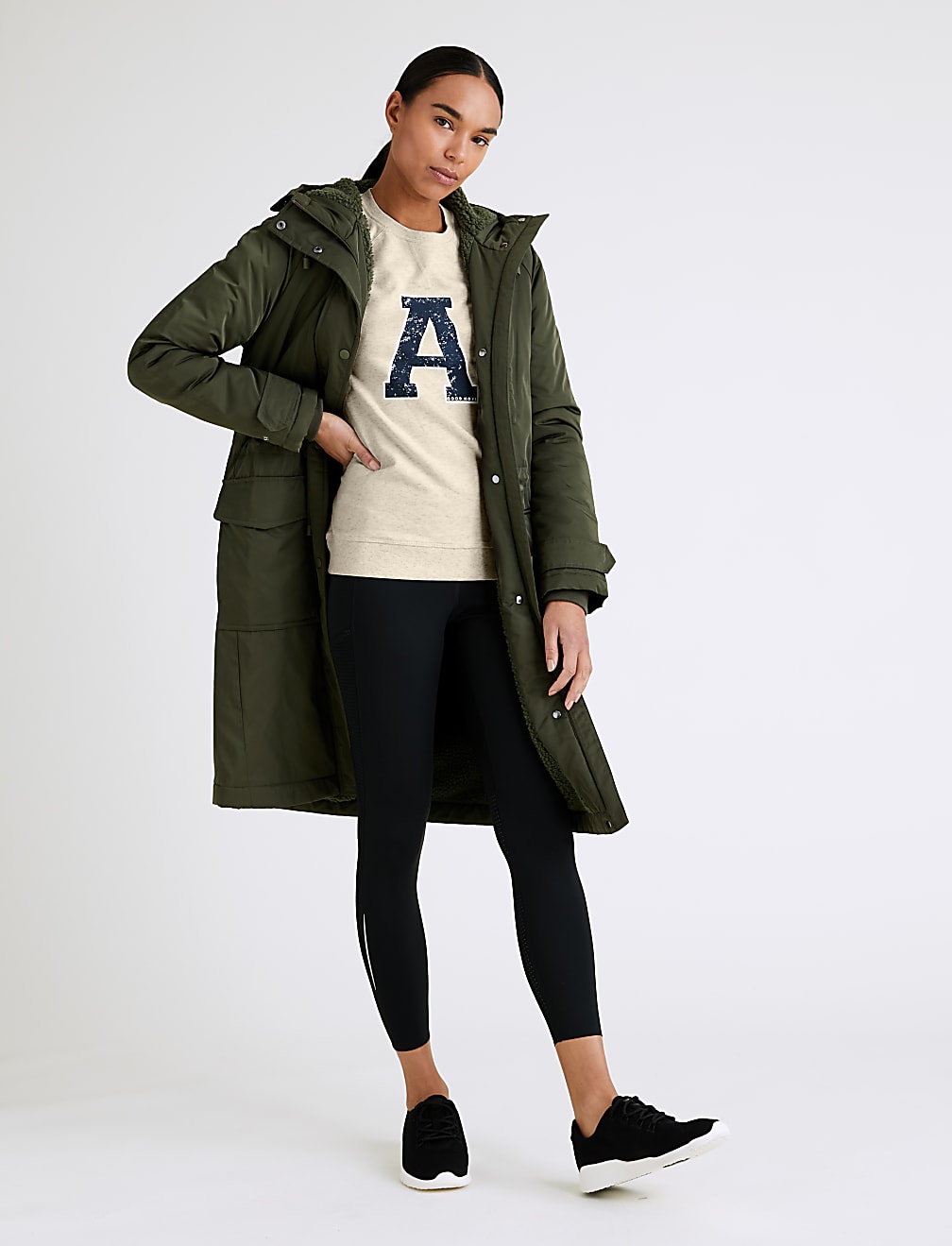 Pure Cotton Printed Crew Neck Sweatshirt