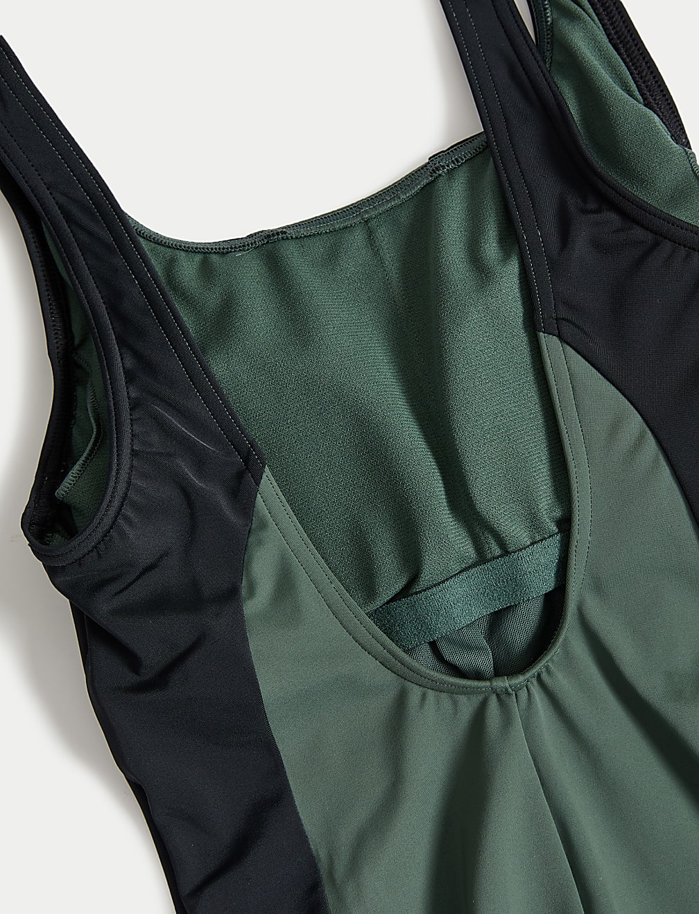 Padded Panelled Scoop Neck Swimsuit