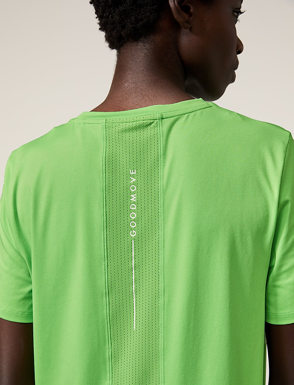 Scoop Neck Mesh Back T-Shirt