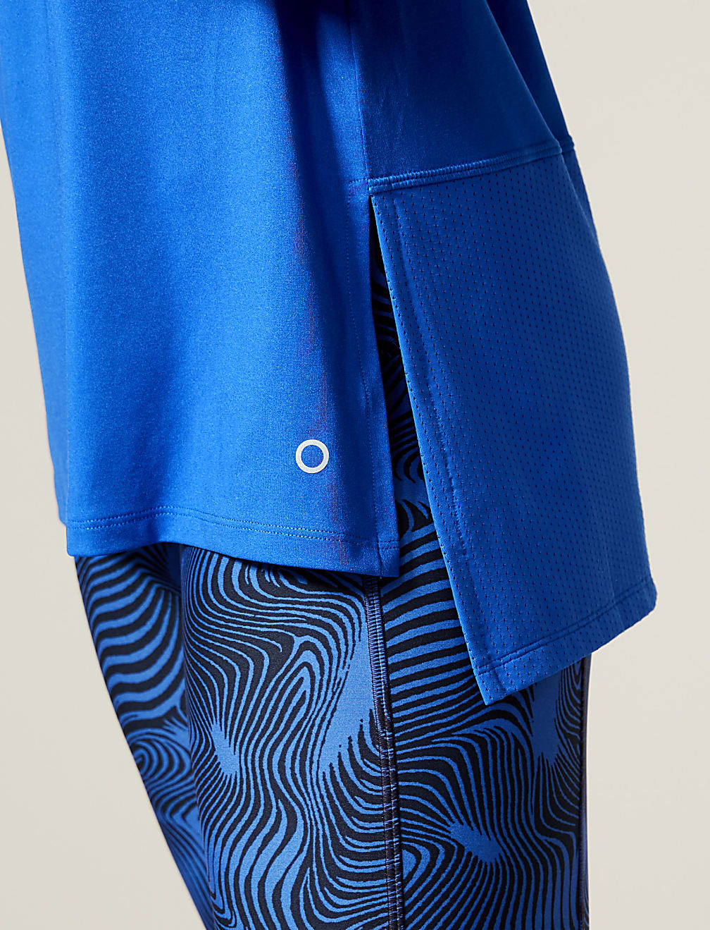 Scoop Neck Mesh Back T-Shirt