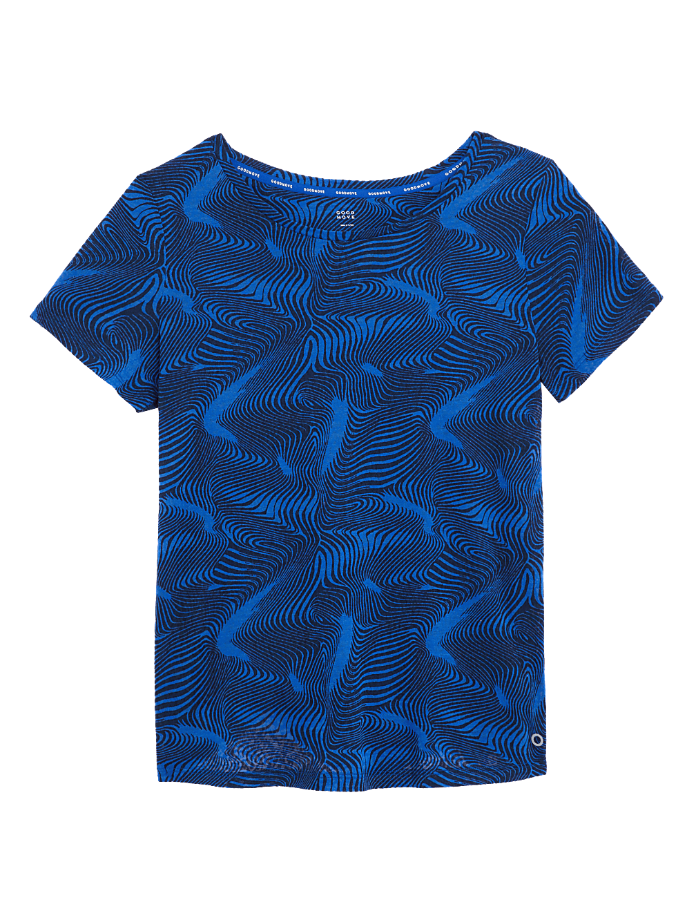 Lightweight Printed Scoop Neck T-Shirt