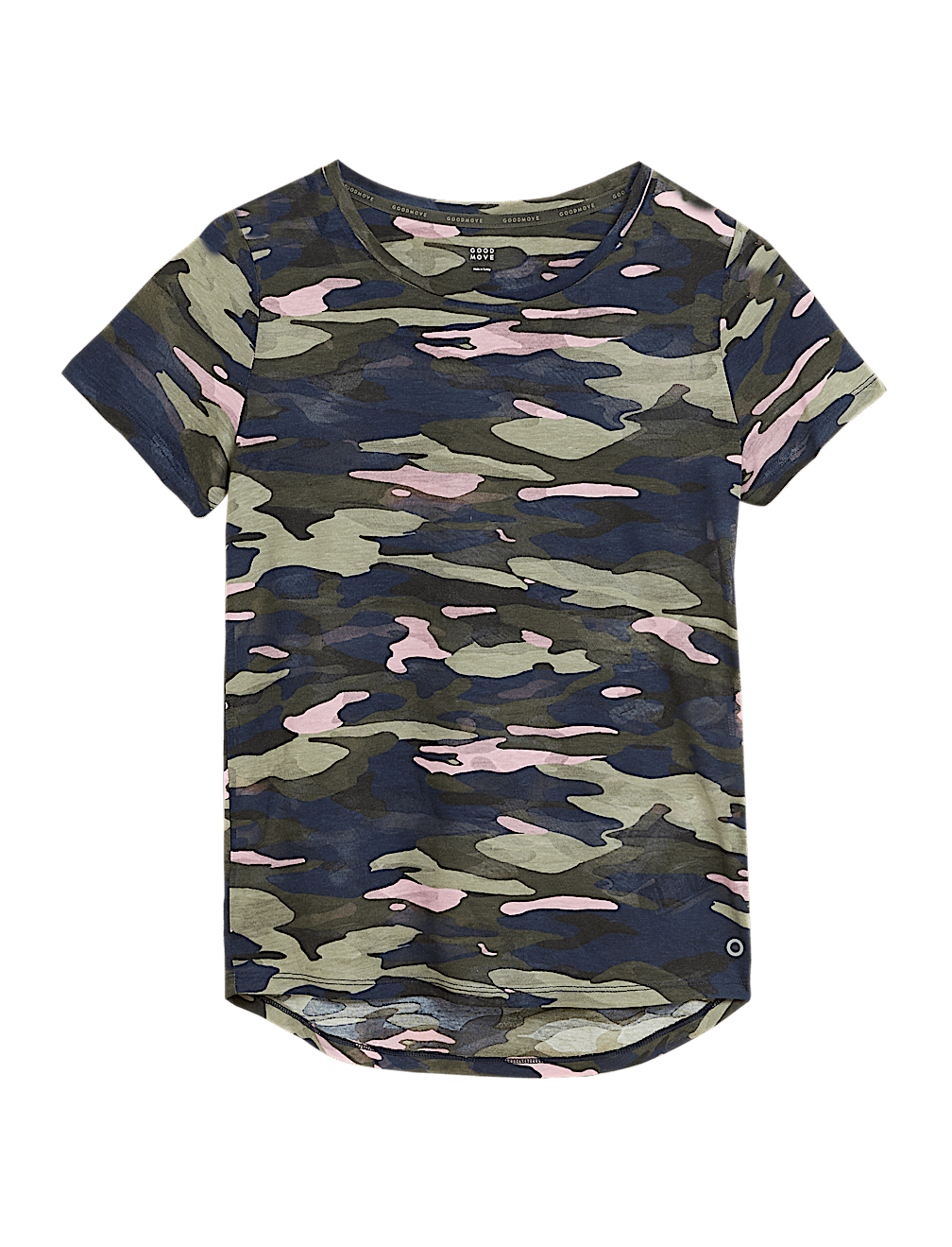Lightweight Printed Scoop Neck T-Shirt