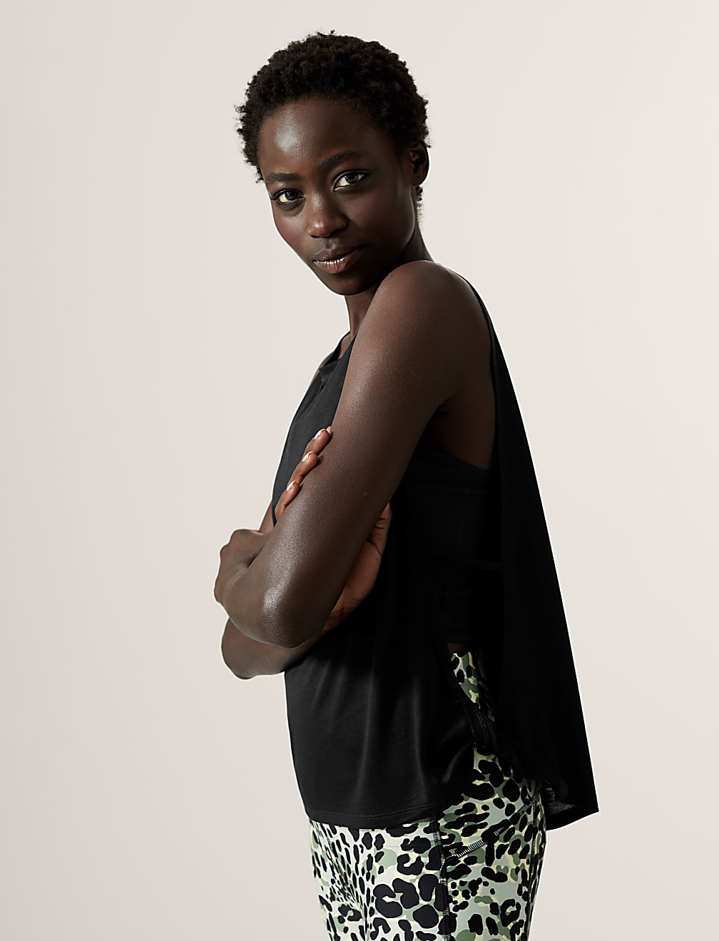 Crew Neck Relaxed Sleeveless Vest Top