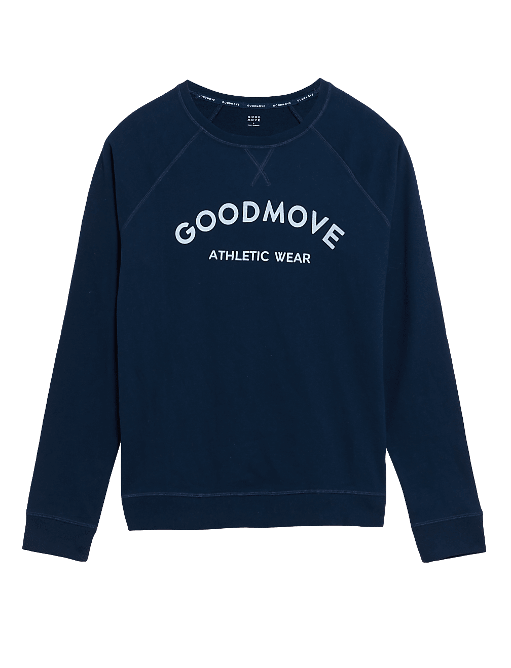 Pure Cotton Slogan Crew Neck Sweatshirt