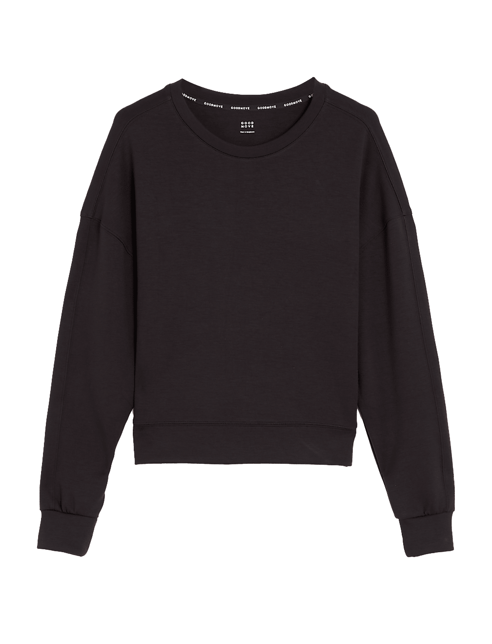 Crew Neck Long Sleeve Cropped Sweatshirt