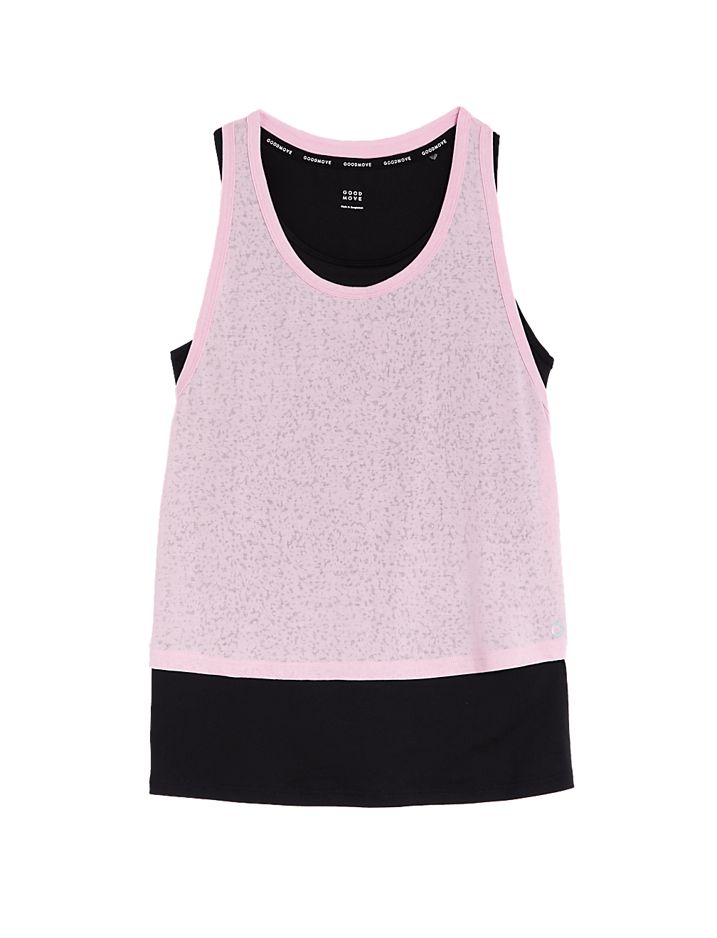Scoop Neck 2-in-1 Sleeveless Vest Top