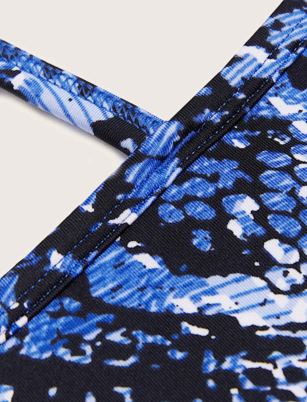 Printed Strappy Cross Back Crop Top