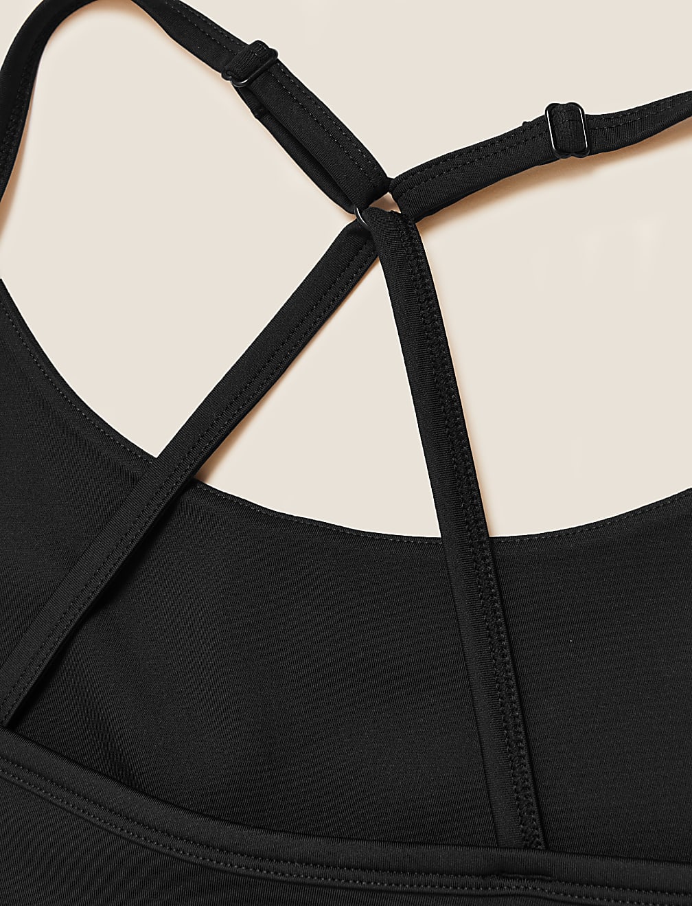 Scoop Neck Cross Back Strappy Crop Top
