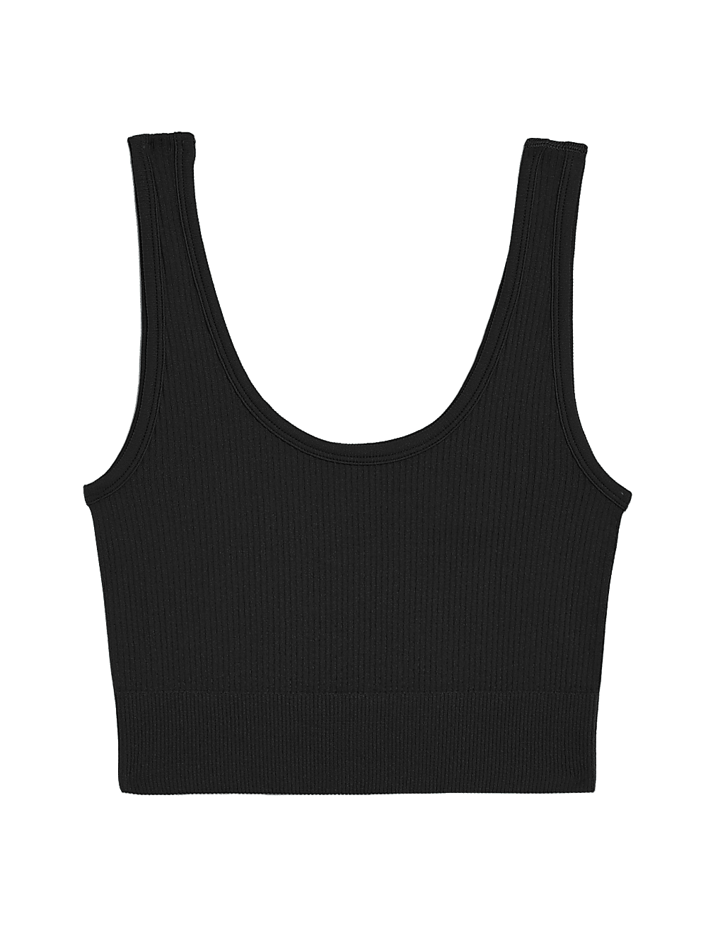 Scoop Neck Seamless Fitted Crop Top