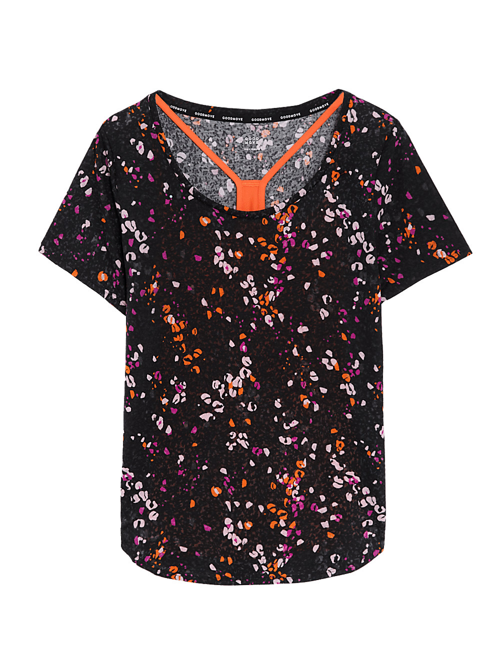 Printed Scoop Neck 2-in-1 T-Shirt