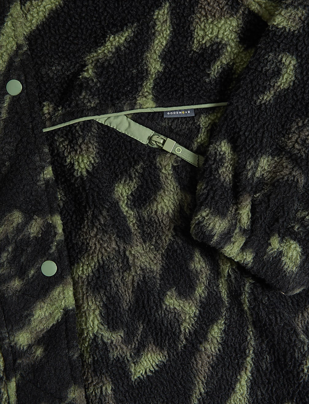 Borg Printed Fleece Cropped Jacket