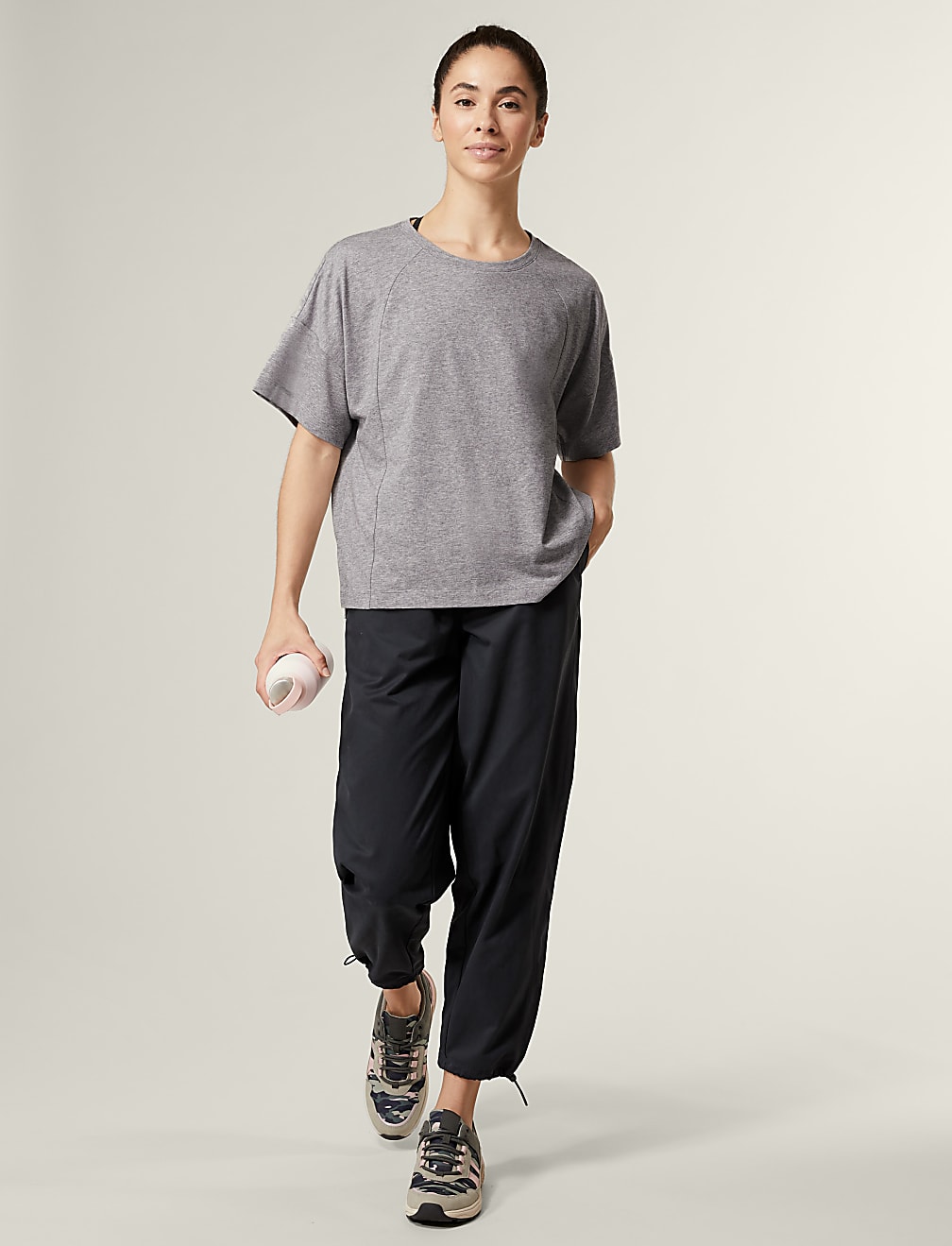 Pure Cotton Scoop Neck Oversized T-Shirt