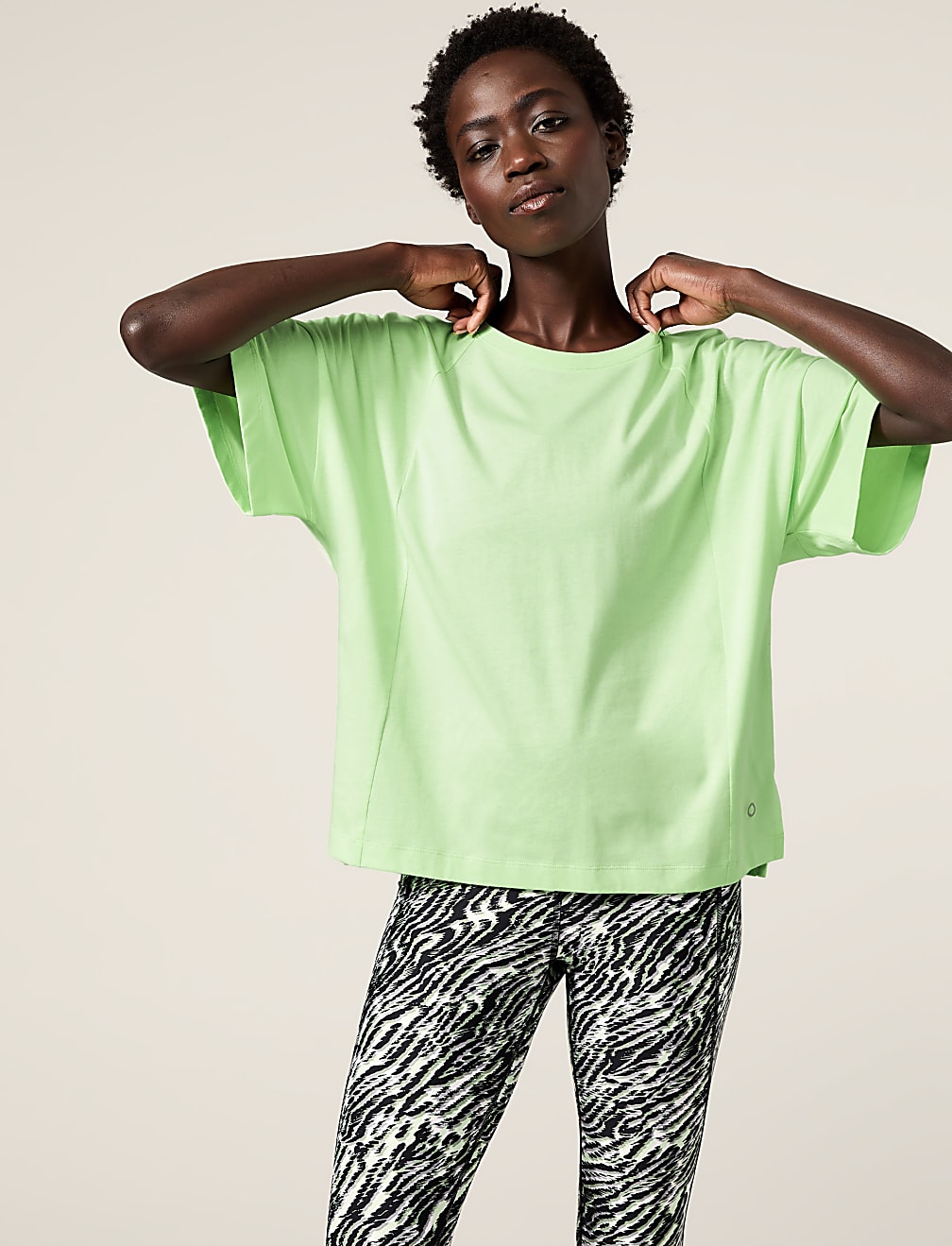 Pure Cotton Scoop Neck Oversized T-Shirt
