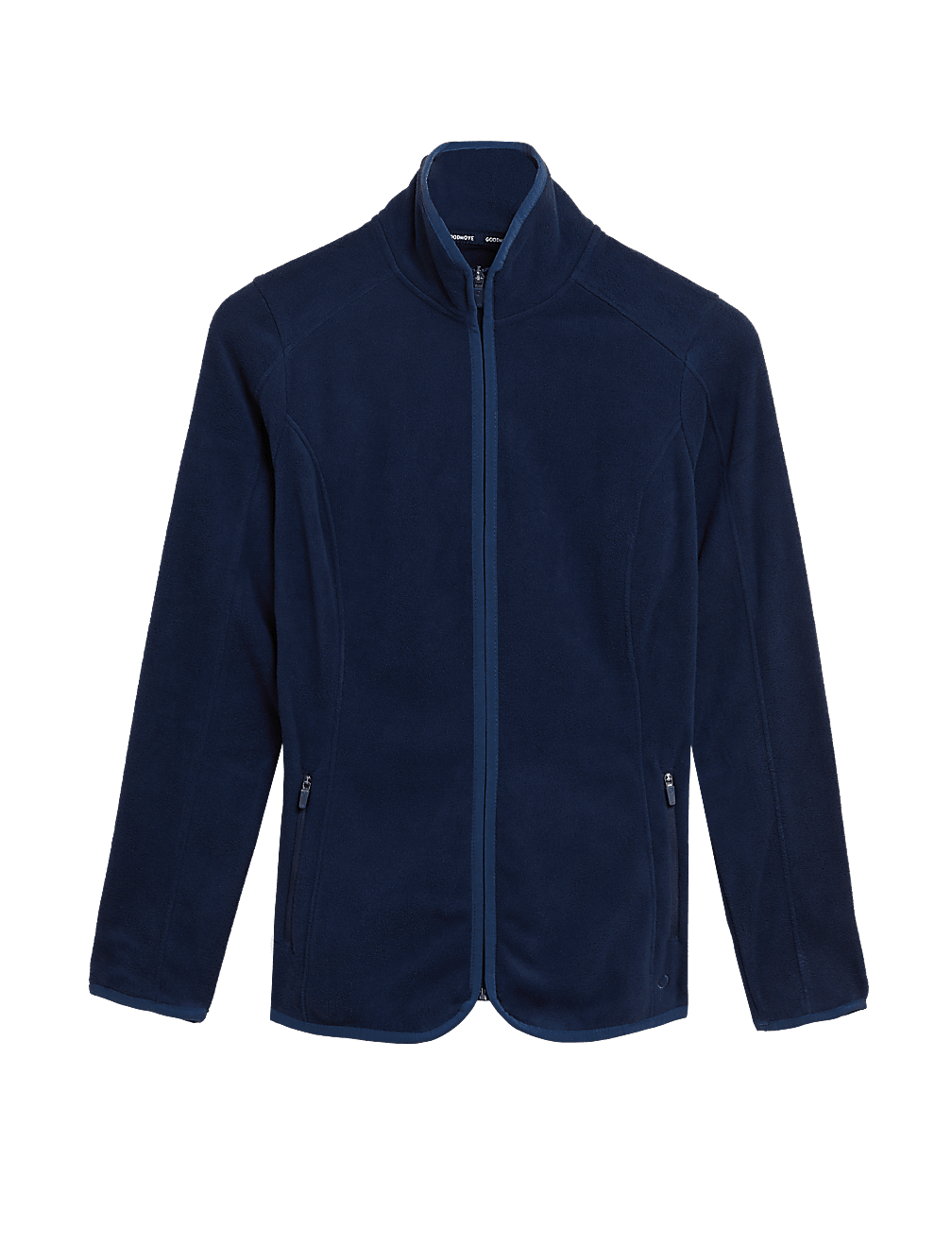 Slim Fit Standing Collar Fleece Jacket