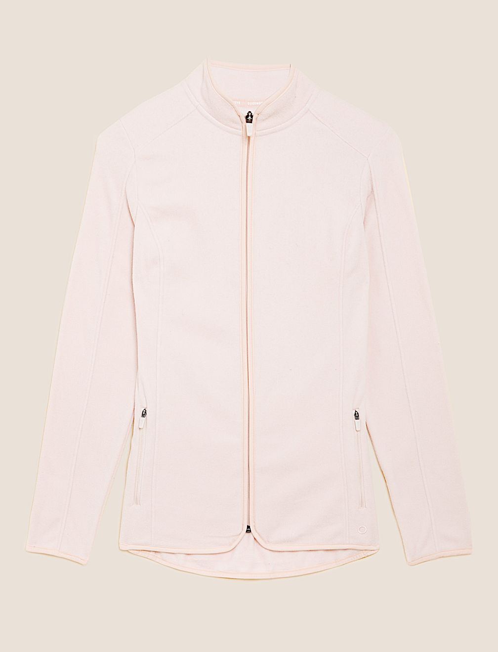 Slim Fit Standing Collar Fleece Jacket