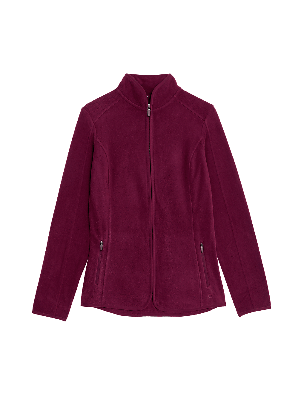Slim Fit Standing Collar Fleece Jacket