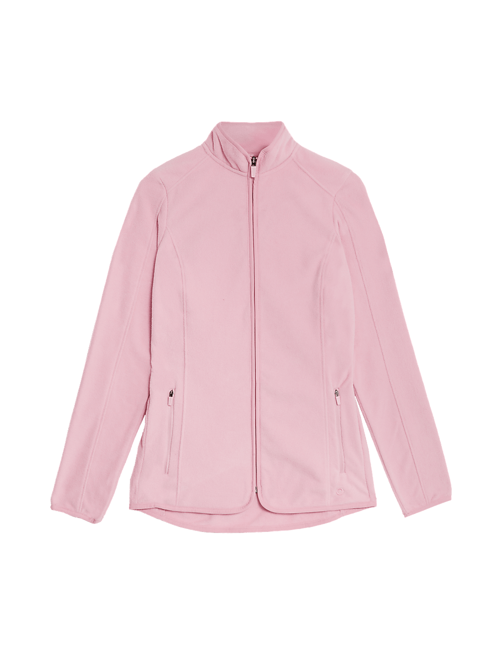 Slim Fit Standing Collar Fleece Jacket