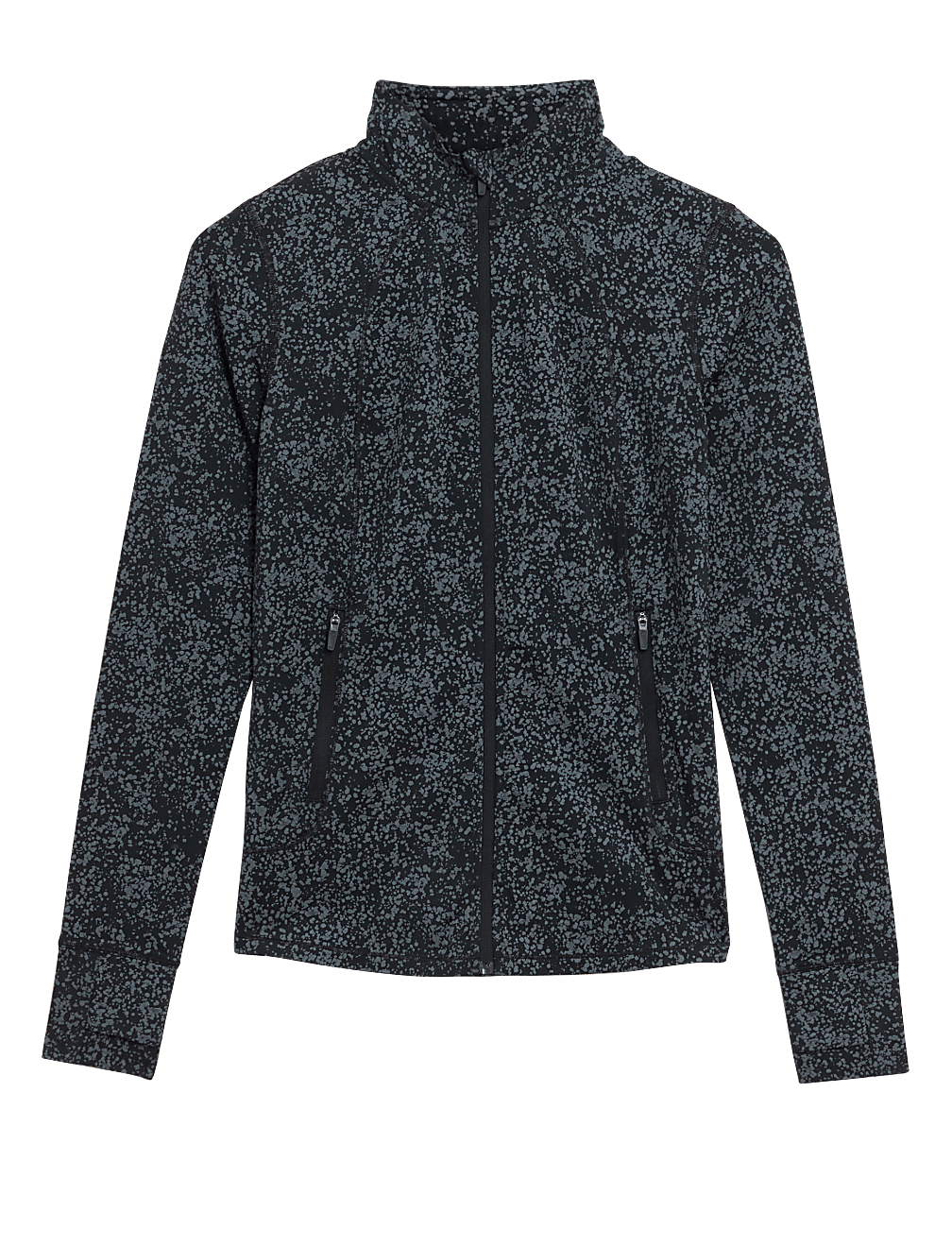 Printed Reflective Long Sleeve Running Top