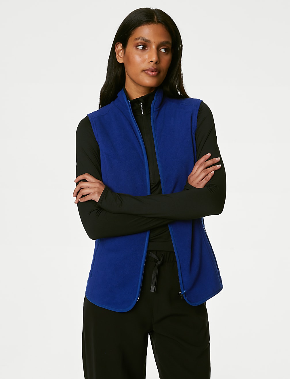 Zip Up Funnel Neck Gilet