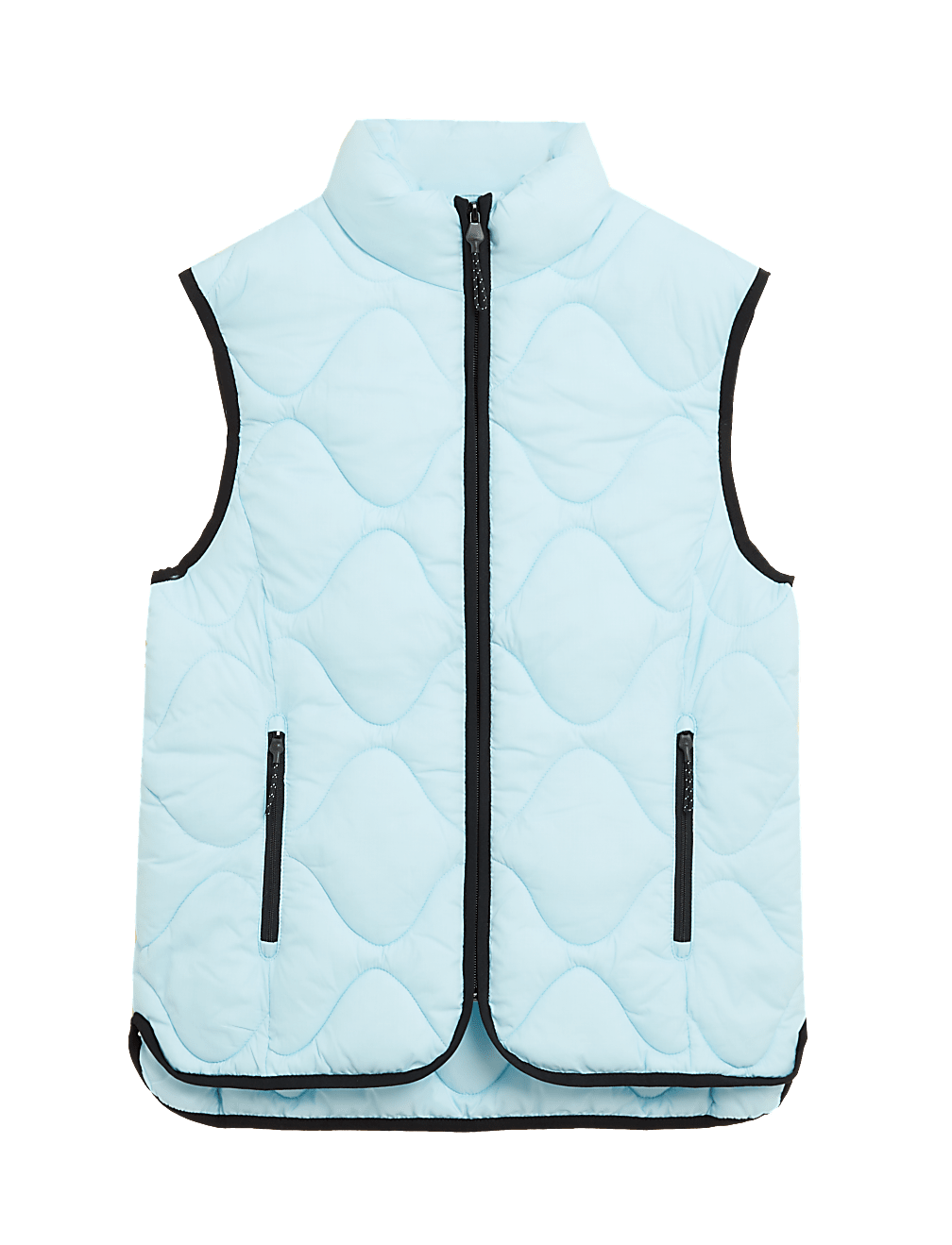 Quilted Zip Up Funnel Neck Puffer Gilet