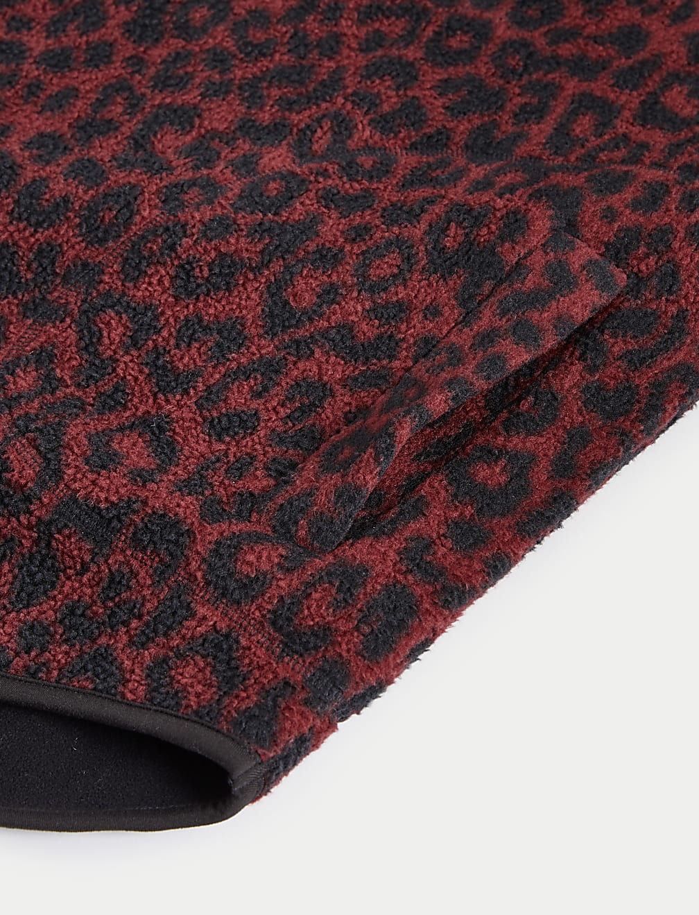 Half Zip Animal Print Fleece Jacket