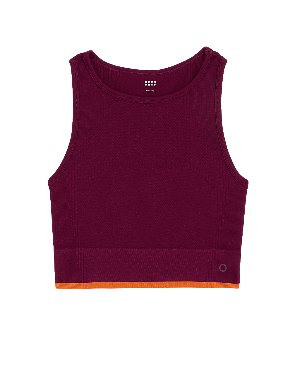 High Neck Seamless Fitted Crop Top