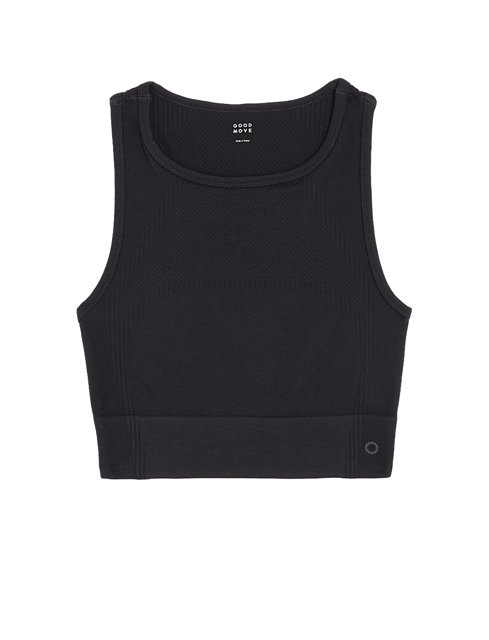 High Neck Seamless Fitted Crop Top