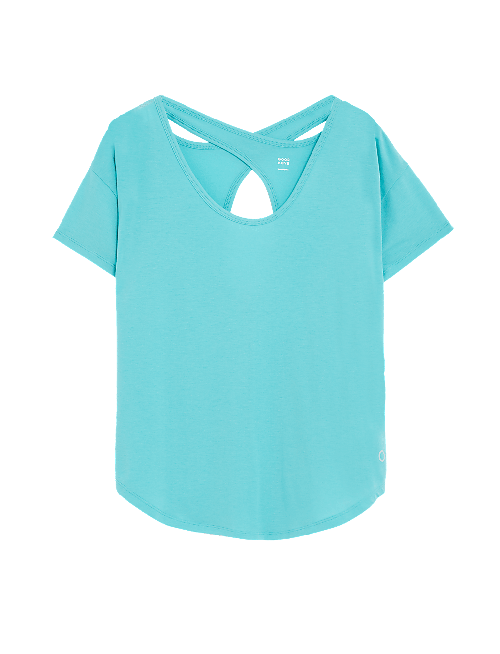 Scoop Neck Cross Back Yoga T-Shirt