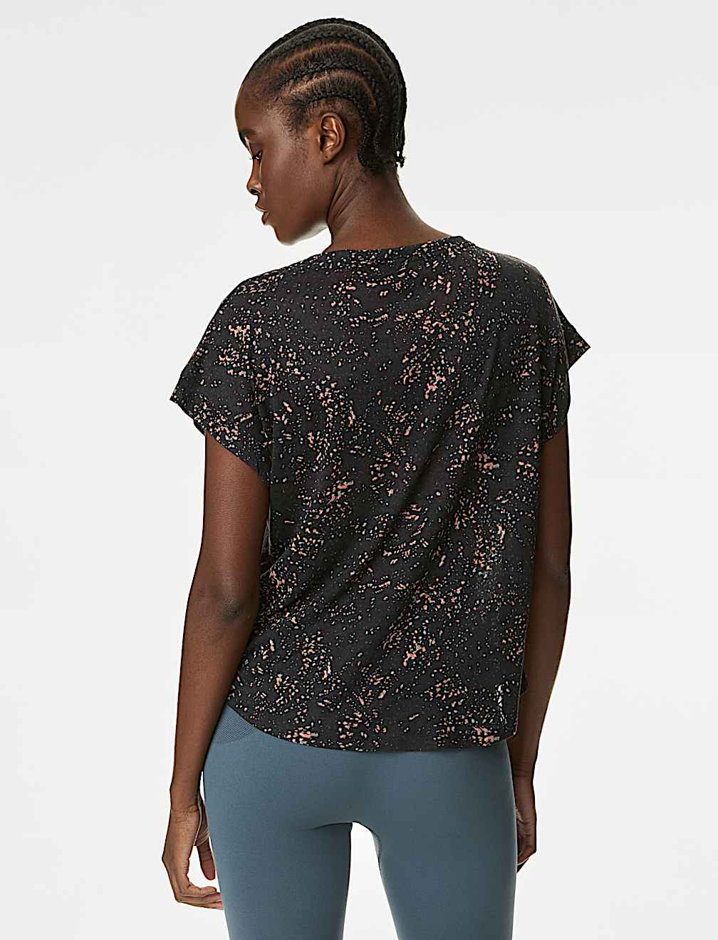 Printed Scoop Neck Relaxed T-Shirt