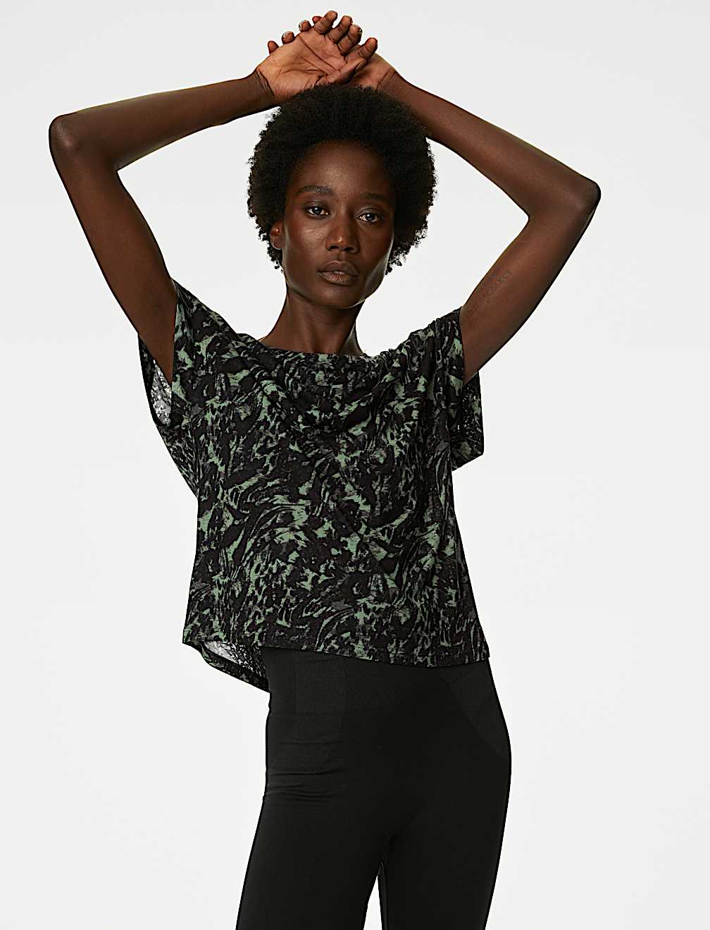 Printed Scoop Neck Relaxed T-Shirt