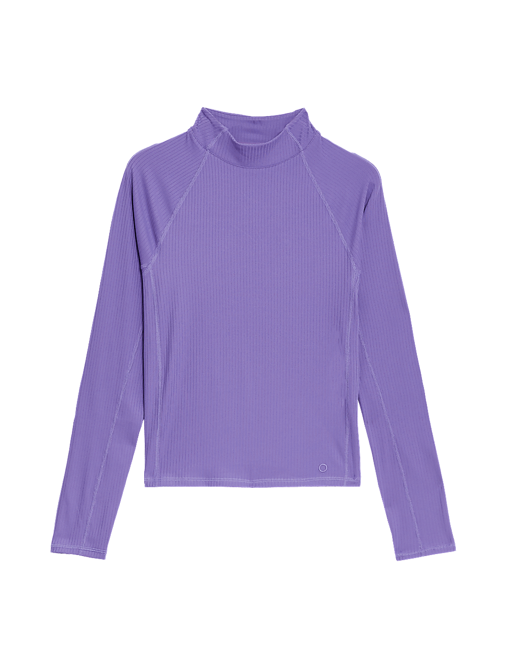 Rib Funnel Neck Crop Top