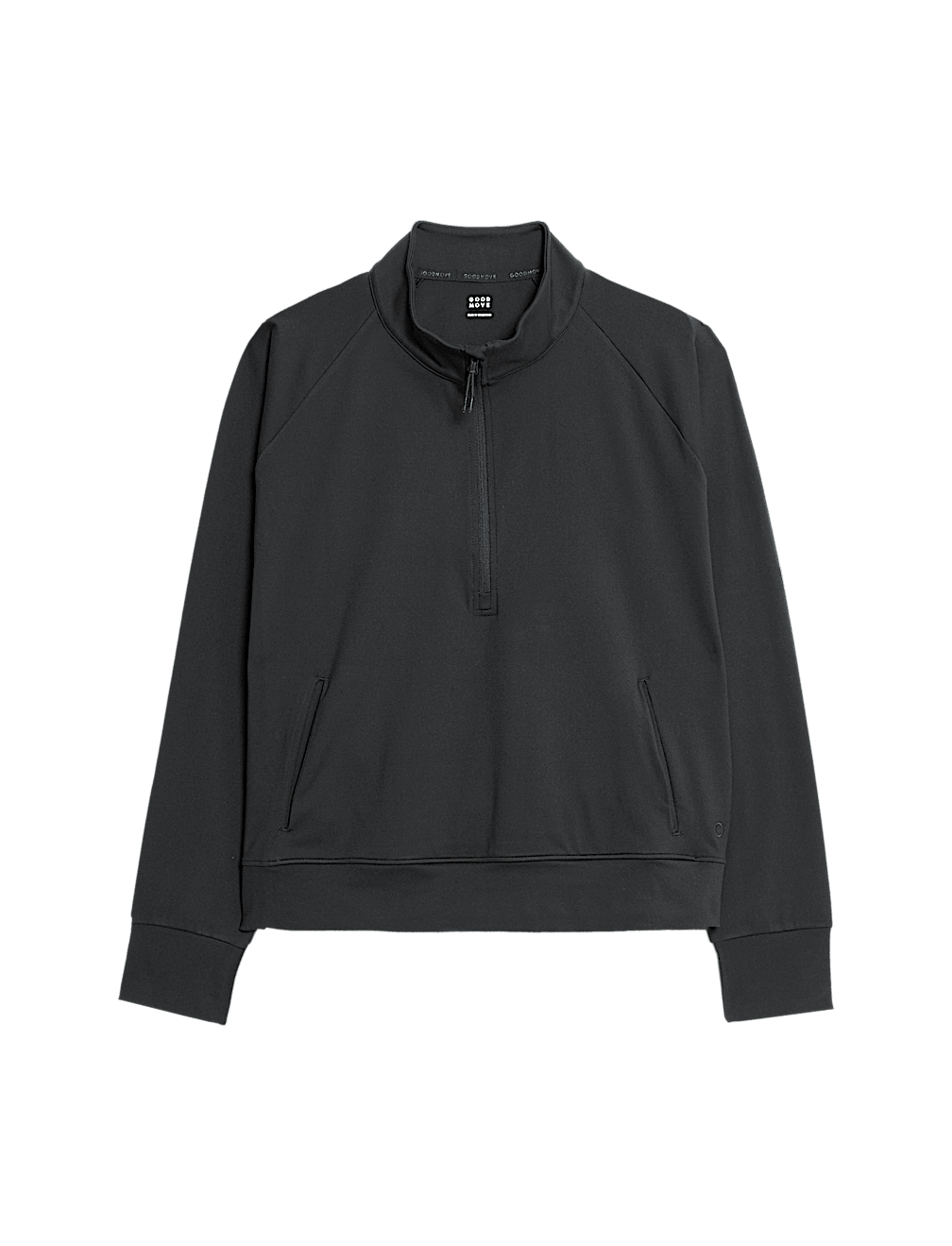 Funnel Neck Half Zip Yoga Top