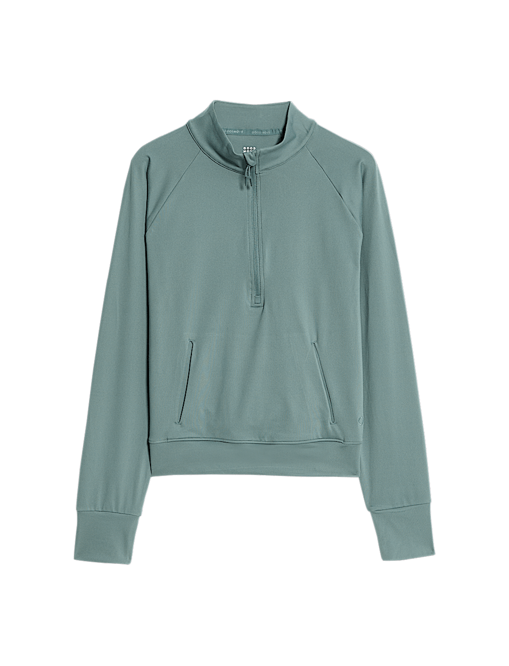 Funnel Neck Half Zip Yoga Top