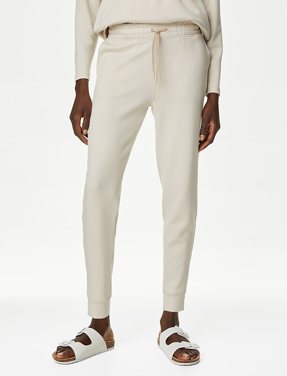 Cuffed High Waisted Tapered Joggers