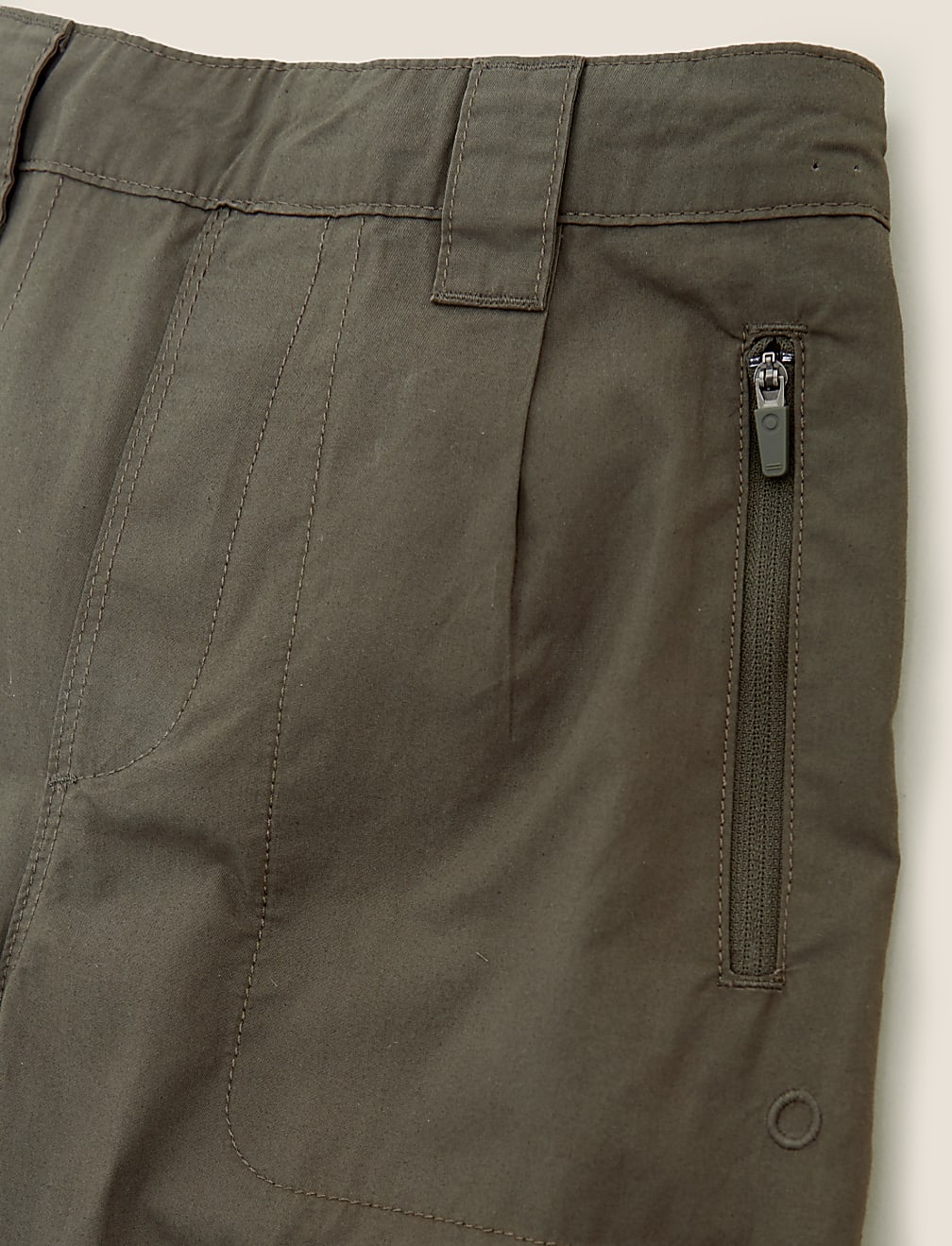 Pure Cotton Utility Cuffed Walking Trousers