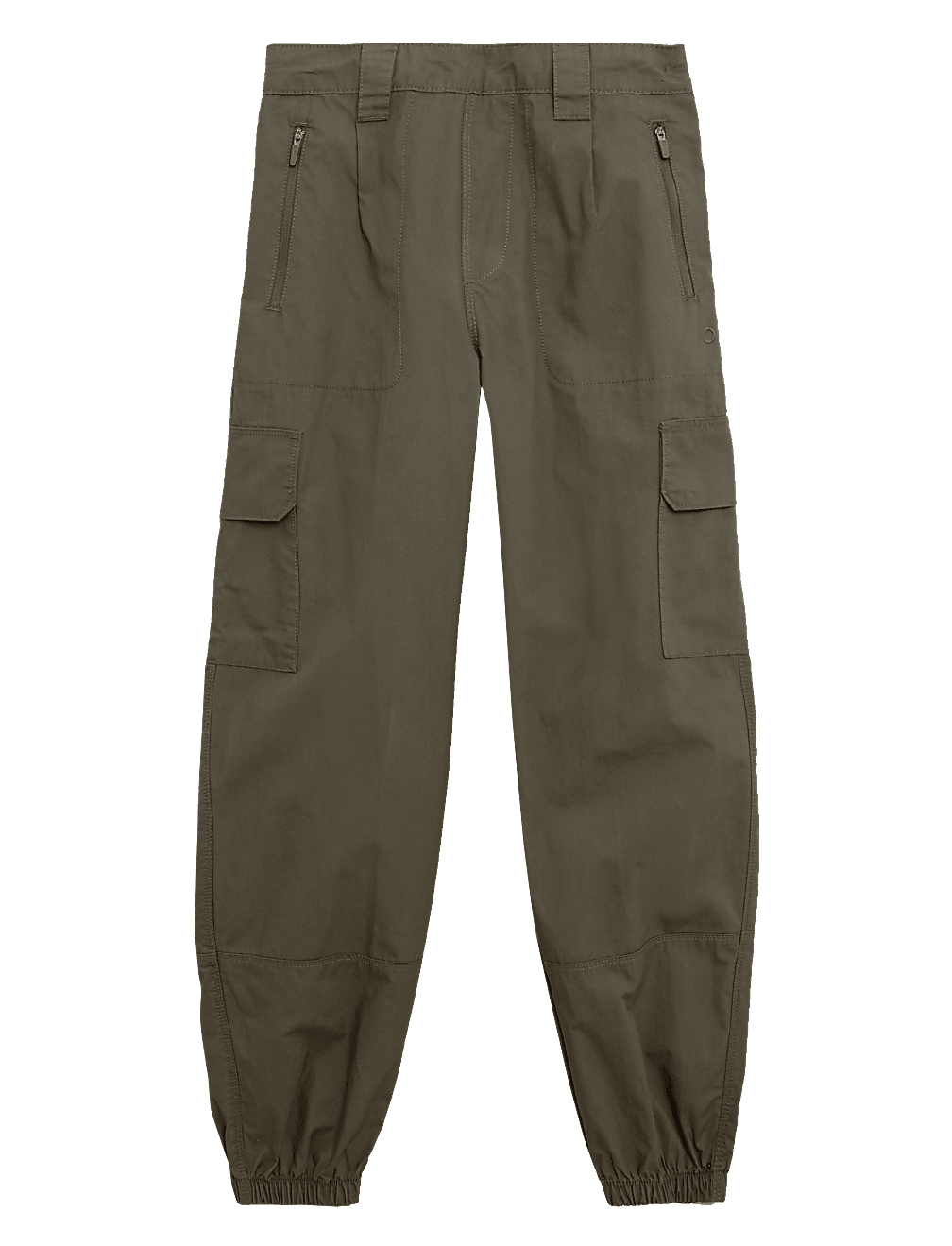 Pure Cotton Utility Cuffed Walking Trousers