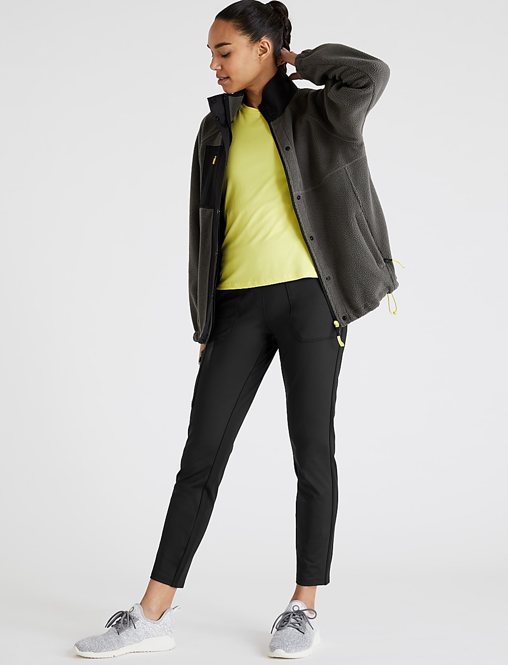 Utility High Waisted Walking Trousers