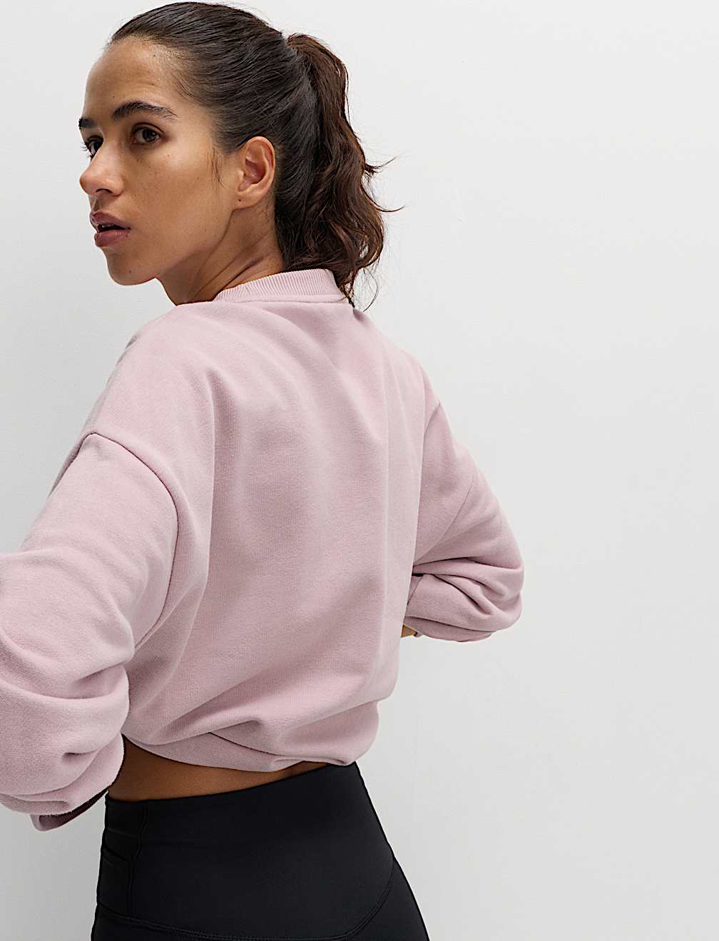 Cotton Rich Crew Neck Oversized Sweatshirt