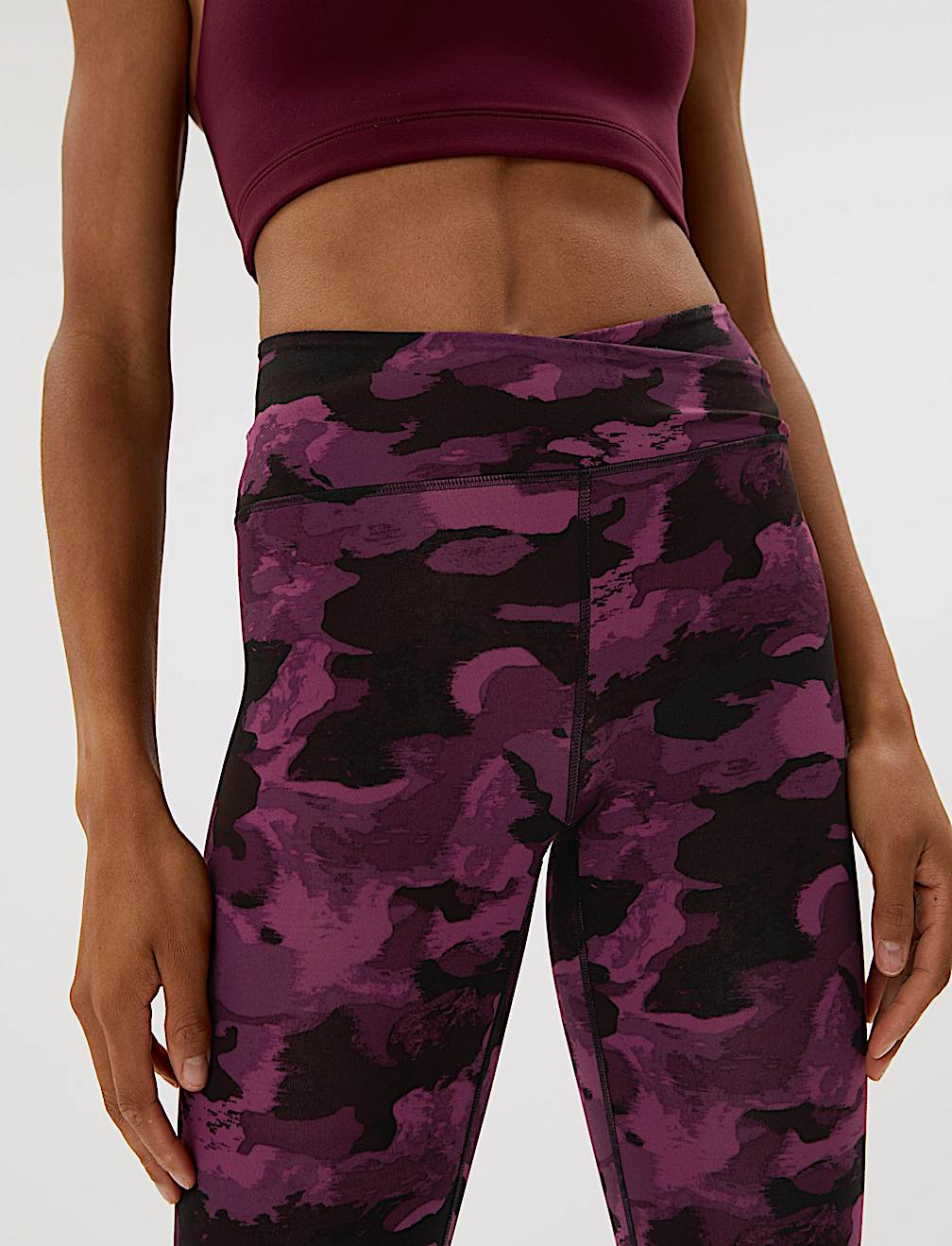 Go Balance Printed Wrap Waist Yoga Leggings