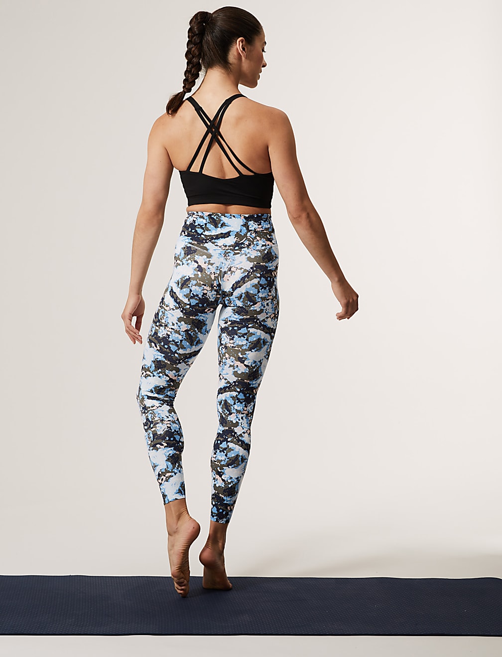 Go Balance Printed Wrap Waist Yoga Leggings