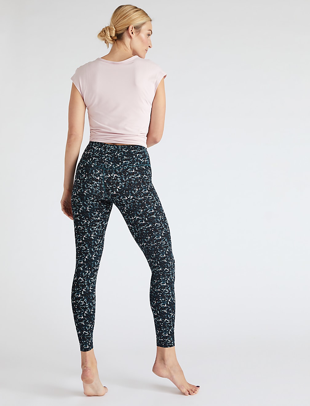 Go Balance Printed Wrap Waist Yoga Leggings
