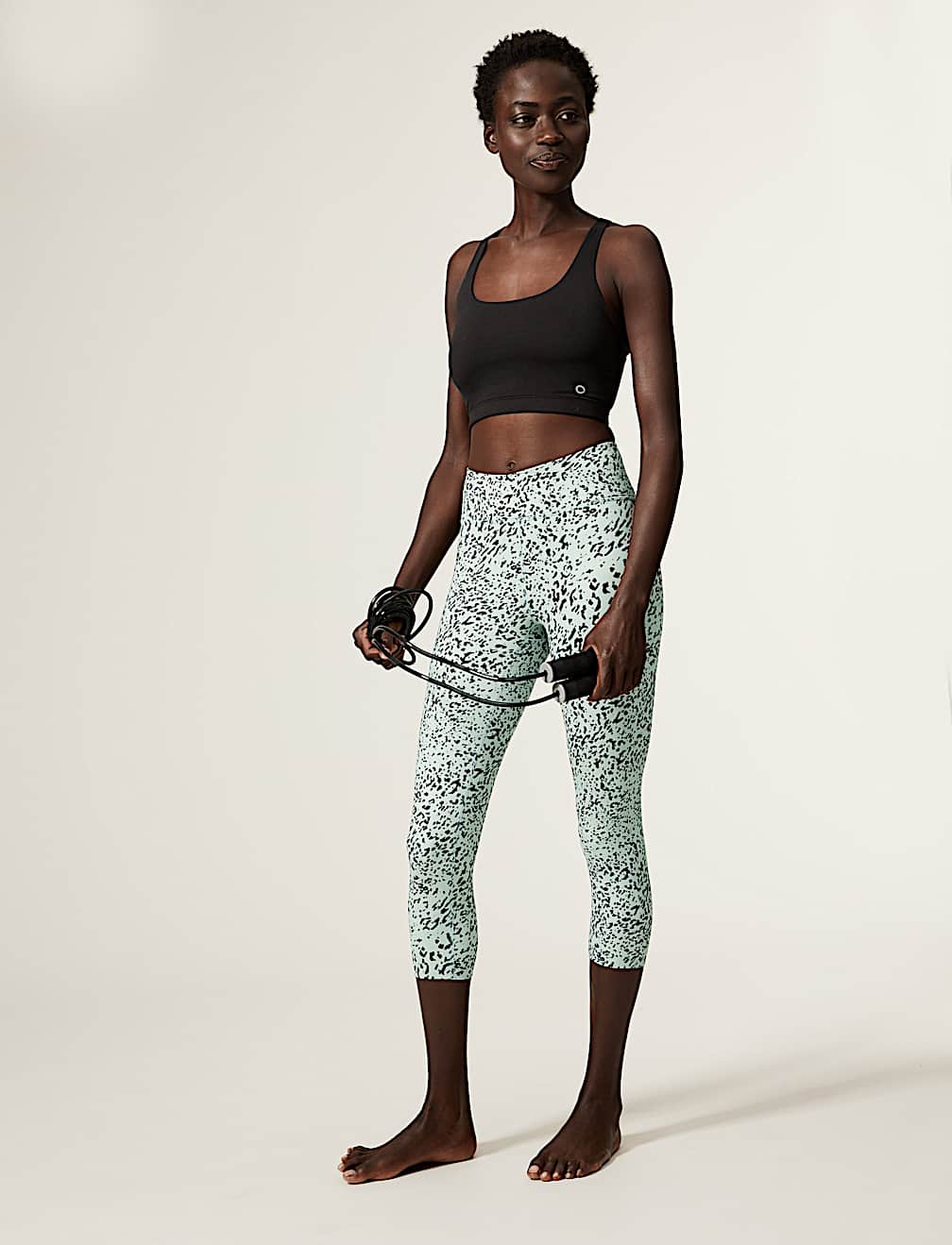 Go Balance Printed Cropped Yoga Leggings