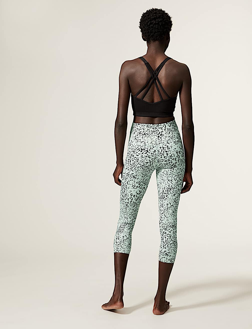 Go Balance Printed Cropped Yoga Leggings