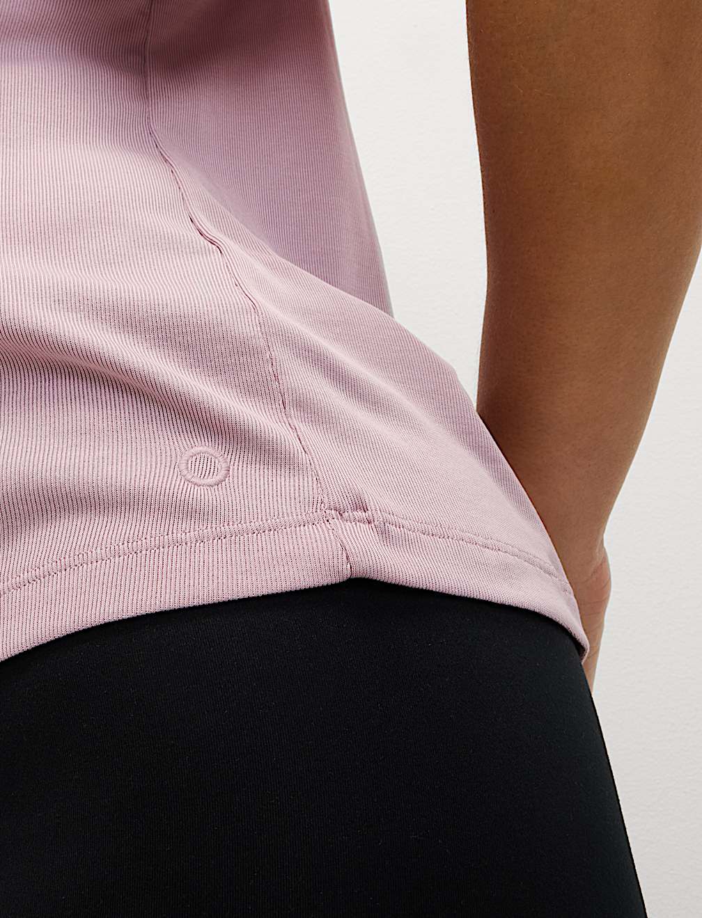 Modal Rich Rib Round Neck Boxy T-Shirt
