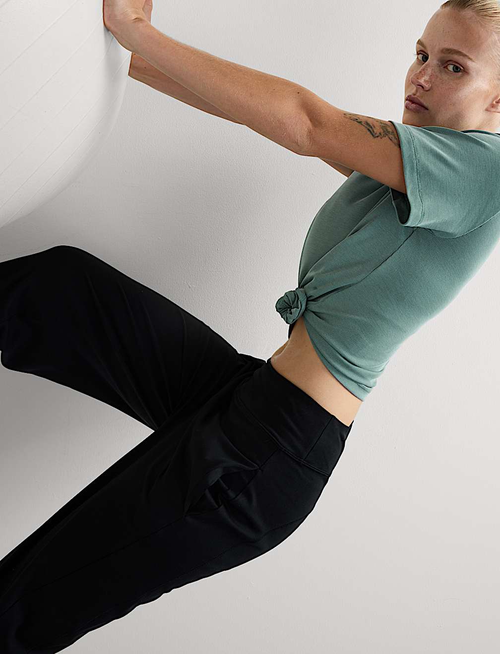 Modal Rich Rib Round Neck Boxy T-Shirt
