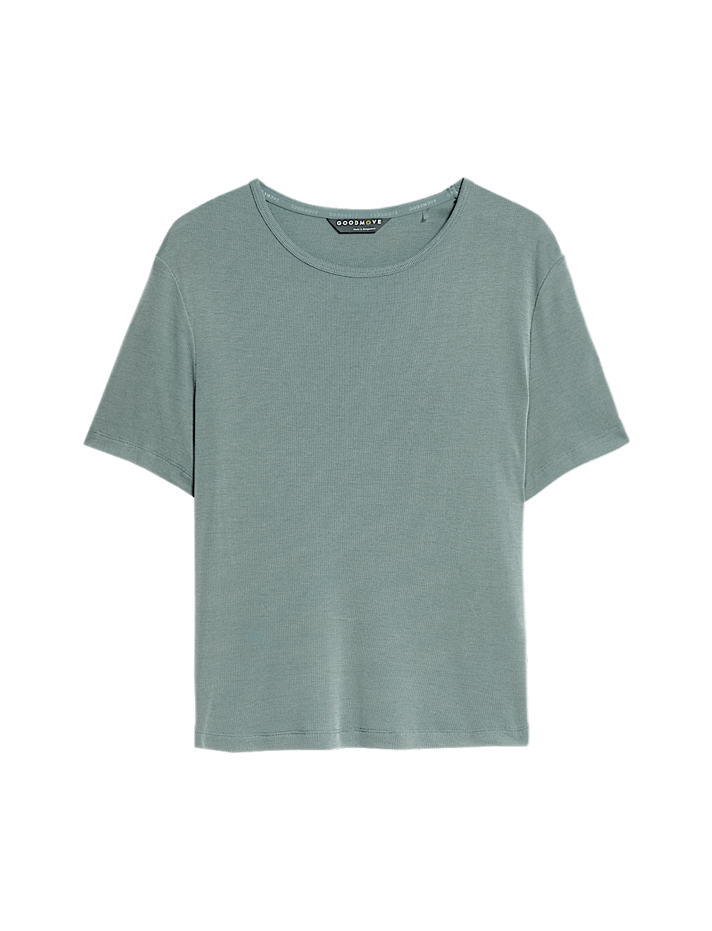 Modal Rich Rib Round Neck Boxy T-Shirt